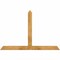 Ekena Millwork Portland Rough Sawn Timber Gable Bracket, Western Red Cedar, 60"W x 40"H x 2"D x 4"F, 16/12 Pitch GBW060X40X0204POR00RWR - alternate 1